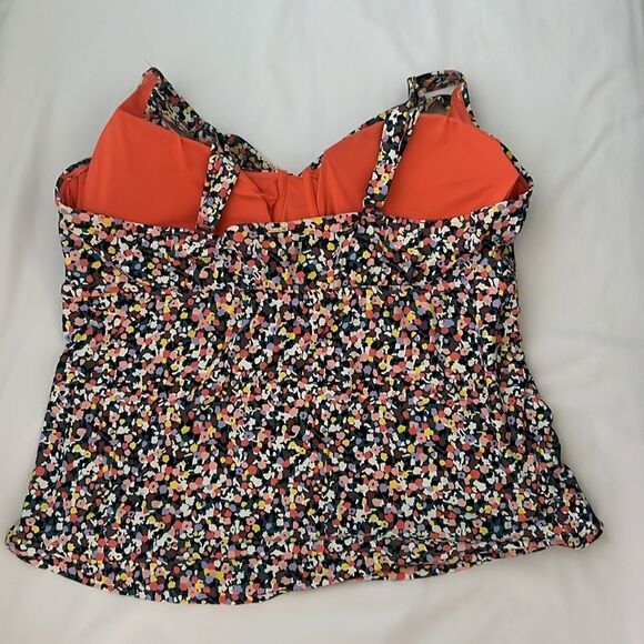 Anne Cole Confetti Twist Underwire Tankini Swim Top size 24W - Picture 5 of 7